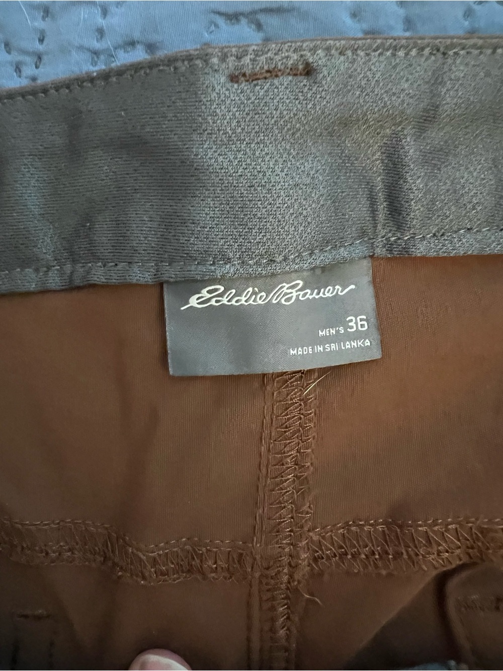 Three Eddie Bauer Men’s Shorts size 36 - Beige, Brown, Orange - Picture 11 of 16